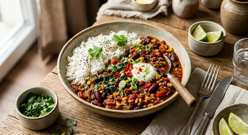 Chilisbab jázminrizzsel